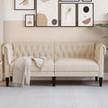 vidaXL 2-Sitzer-Sofa Chesterfield Leinen