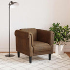 vidaXL Sessel Braun Kunstleder Wildleder-Optik