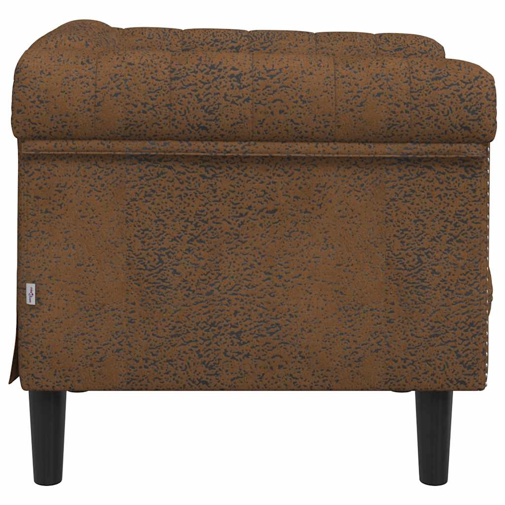 vidaXL Sessel Braun Kunstleder Wildleder-Optik