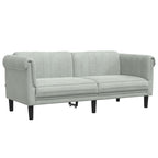 vidaXL Sofa 2-Sitzer Hellgrau Samt