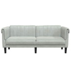 vidaXL Sofa 2-Sitzer Hellgrau Samt