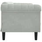 vidaXL Sofa 2-Sitzer Hellgrau Samt