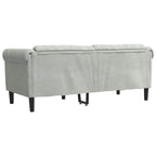 vidaXL Sofa 2-Sitzer Hellgrau Samt