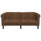 vidaXL 2-Sitzer Sofa Braun Kunstleder Wildleder-Optik