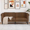 vidaXL 2-Sitzer Sofa Braun Kunstleder Wildleder-Optik