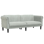 vidaXL Sofa 3-Sitzer Hellgrau Samt