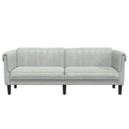 vidaXL Sofa 3-Sitzer Hellgrau Samt