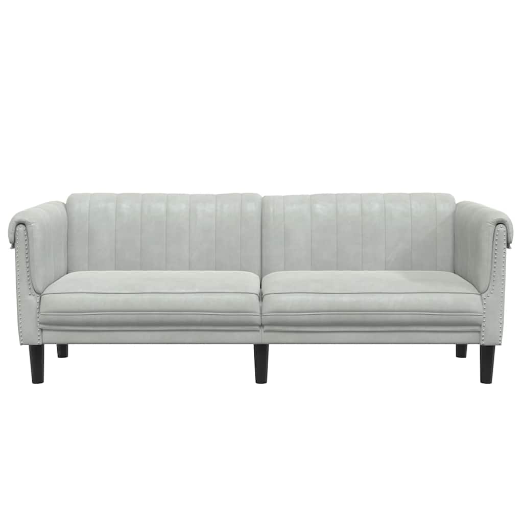 vidaXL Sofa 3-Sitzer Hellgrau Samt