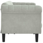 vidaXL Sofa 3-Sitzer Hellgrau Samt