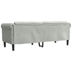 vidaXL Sofa 3-Sitzer Hellgrau Samt