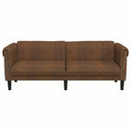 vidaXL 3-Sitzer Sofa Braun Kunstleder Wildleder-Optik
