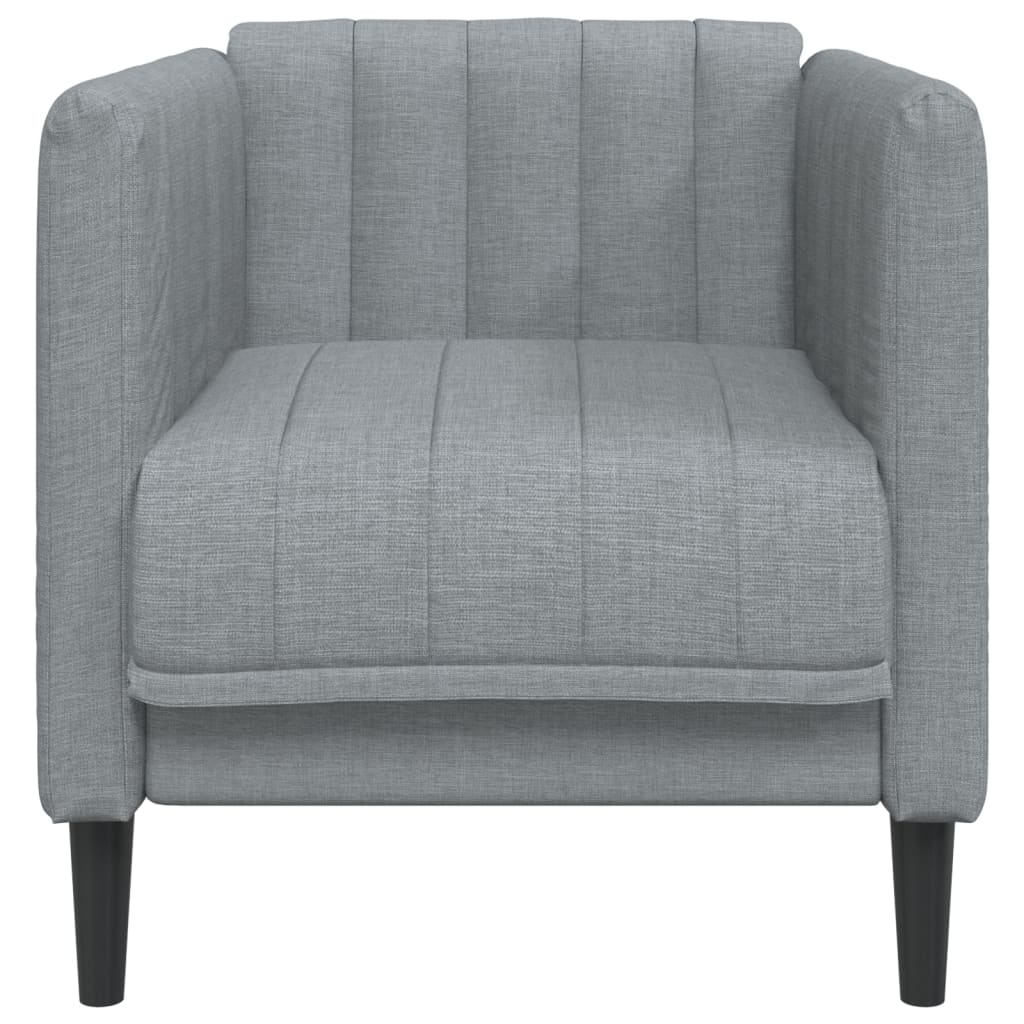 vidaXL Sessel Hellgrau Stoff