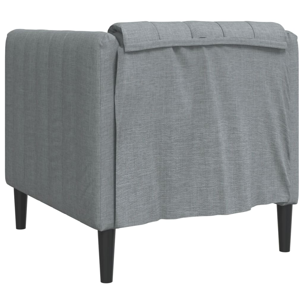 vidaXL Sessel Hellgrau Stoff