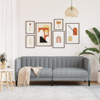 vidaXL Sofa 2-Sitzer Hellgrau Stoff