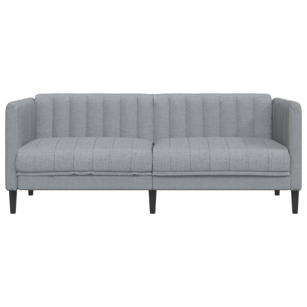 vidaXL Sofa 2-Sitzer Hellgrau Stoff