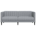 vidaXL Sofa 2-Sitzer Hellgrau Stoff