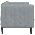 vidaXL Sofa 2-Sitzer Hellgrau Stoff