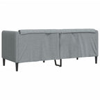 vidaXL Sofa 2-Sitzer Hellgrau Stoff