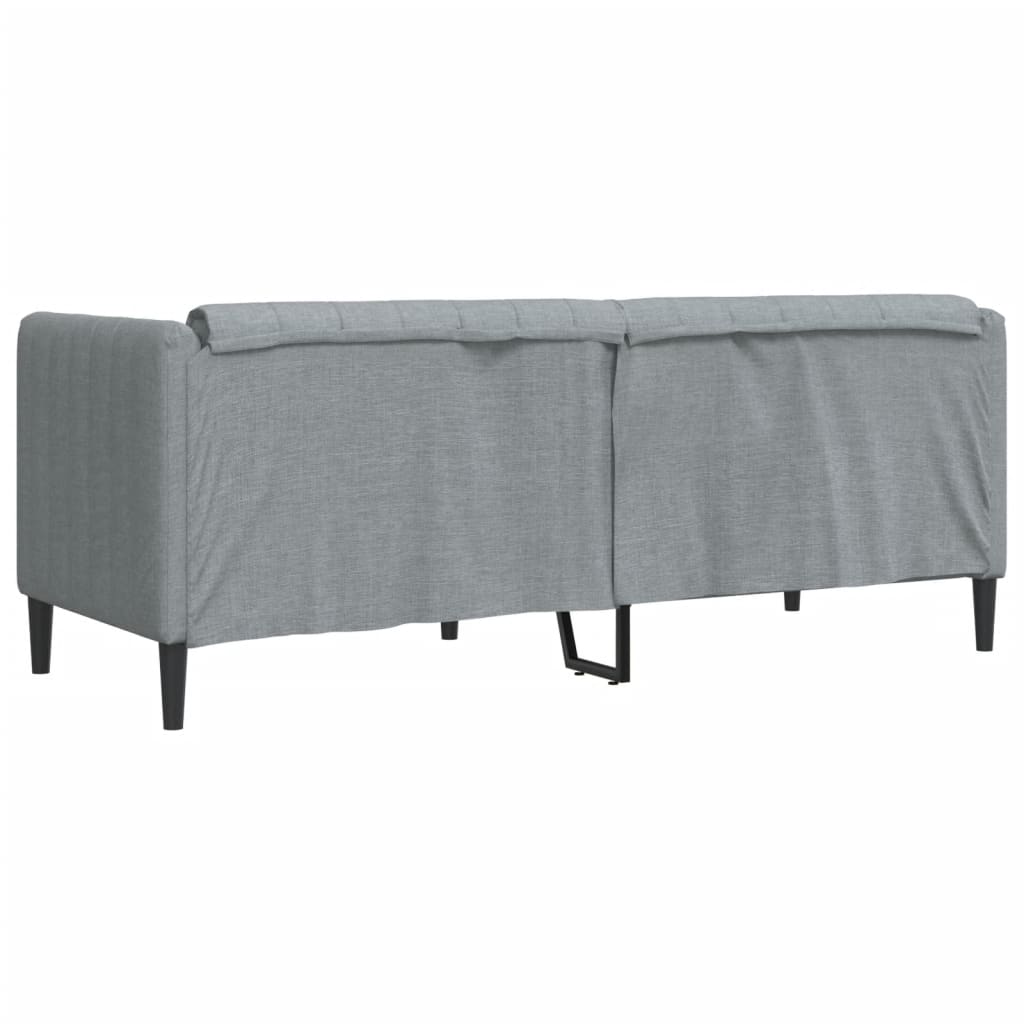 vidaXL Sofa 2-Sitzer Hellgrau Stoff