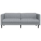 vidaXL Sofa 3-Sitzer Hellgrau Stoff
