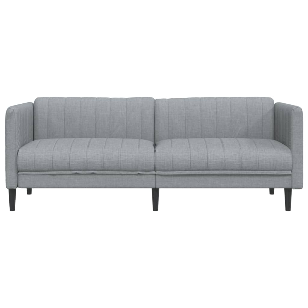 vidaXL Sofa 3-Sitzer Hellgrau Stoff
