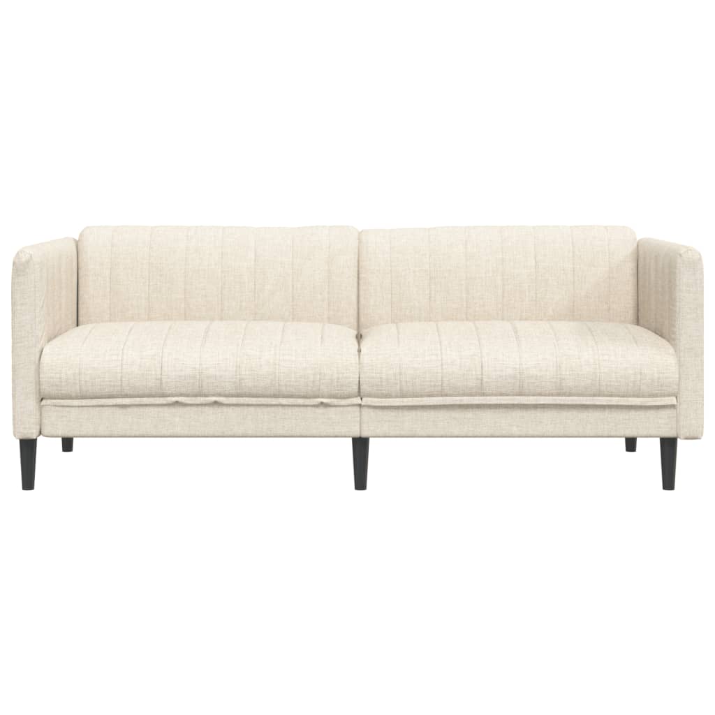 vidaXL 3-Sitzer-Sofa Leinen