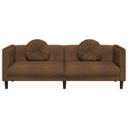 vidaXL 3-Sitzer Sofa mit Kissen Braun Kunstleder Wildleder-Optik