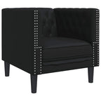 vidaXL Chesterfield-Sessel Schwarz Kunstleder