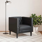 vidaXL Chesterfield-Sessel Schwarz Kunstleder
