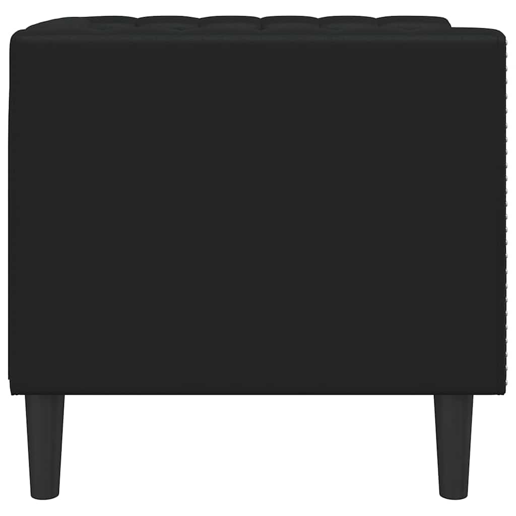 vidaXL Chesterfield-Sessel Schwarz Kunstleder
