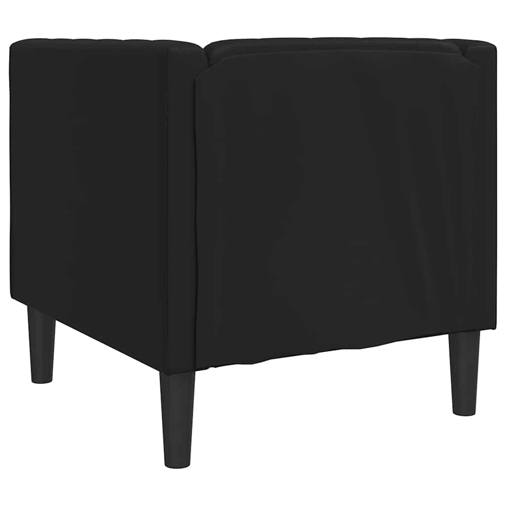 vidaXL Chesterfield-Sessel Schwarz Kunstleder