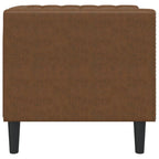 vidaXL Chesterfield-Sessel Braun Kunstleder in Wildleder-Optik