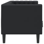 vidaXL Chesterfield-Sofa 3-Sitzer Schwarz Kunstleder