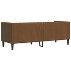 vidaXL Chesterfield-Sofa 3-Sitzer Braun Kunstleder in Wildleder-Optik