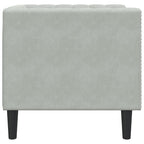 vidaXL Chesterfield-Sessel Hellgrau Samt