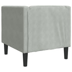 vidaXL Chesterfield-Sessel Hellgrau Samt