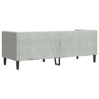 vidaXL Chesterfield-Sofa mit Nackenrollen 3-Sitzer Hellgrau Samt