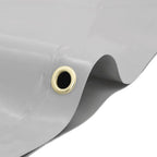 vidaXL Abdeckplane Grau Ø 2,6 m 650 g/m²