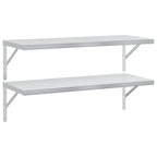 vidaXL Wandregale 2 Stk. 100x40 cm Silbern Edelstahl
