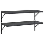 vidaXL Wandregale 2 Stk. 100x40 cm Schwarz Edelstahl
