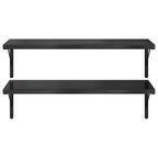 vidaXL Wandregale 2 Stk. 100x40 cm Schwarz Edelstahl