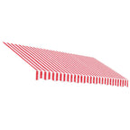vidaXL Markisenbespannung Rot und Weiß Gestreift 3x2,5 m