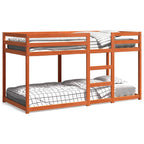 vidaXL Etagenbett Wachsbraun 80x200 cm Massivholz Kiefer