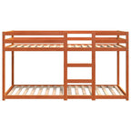 vidaXL Etagenbett Wachsbraun 80x200 cm Massivholz Kiefer