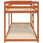 vidaXL Etagenbett Wachsbraun 80x200 cm Massivholz Kiefer