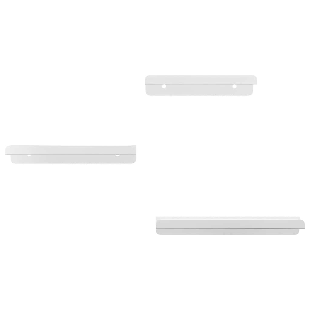vidaXL Wandregale 3 Stk. Silbern Edelstahl