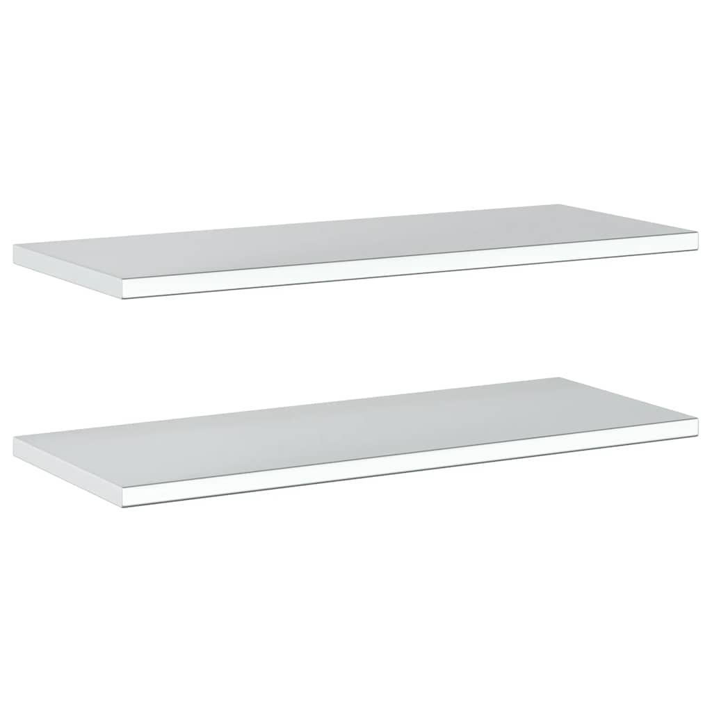 vidaXL Wandregale 2 Stk. Silbern Edelstahl