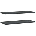vidaXL Wandregale 2 Stk. Schwarz Edelstahl