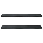 vidaXL Wandregale 2 Stk. Schwarz Edelstahl