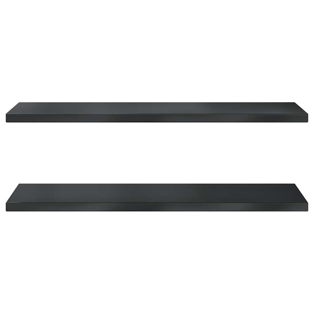 vidaXL Wandregale 2 Stk. Schwarz Edelstahl